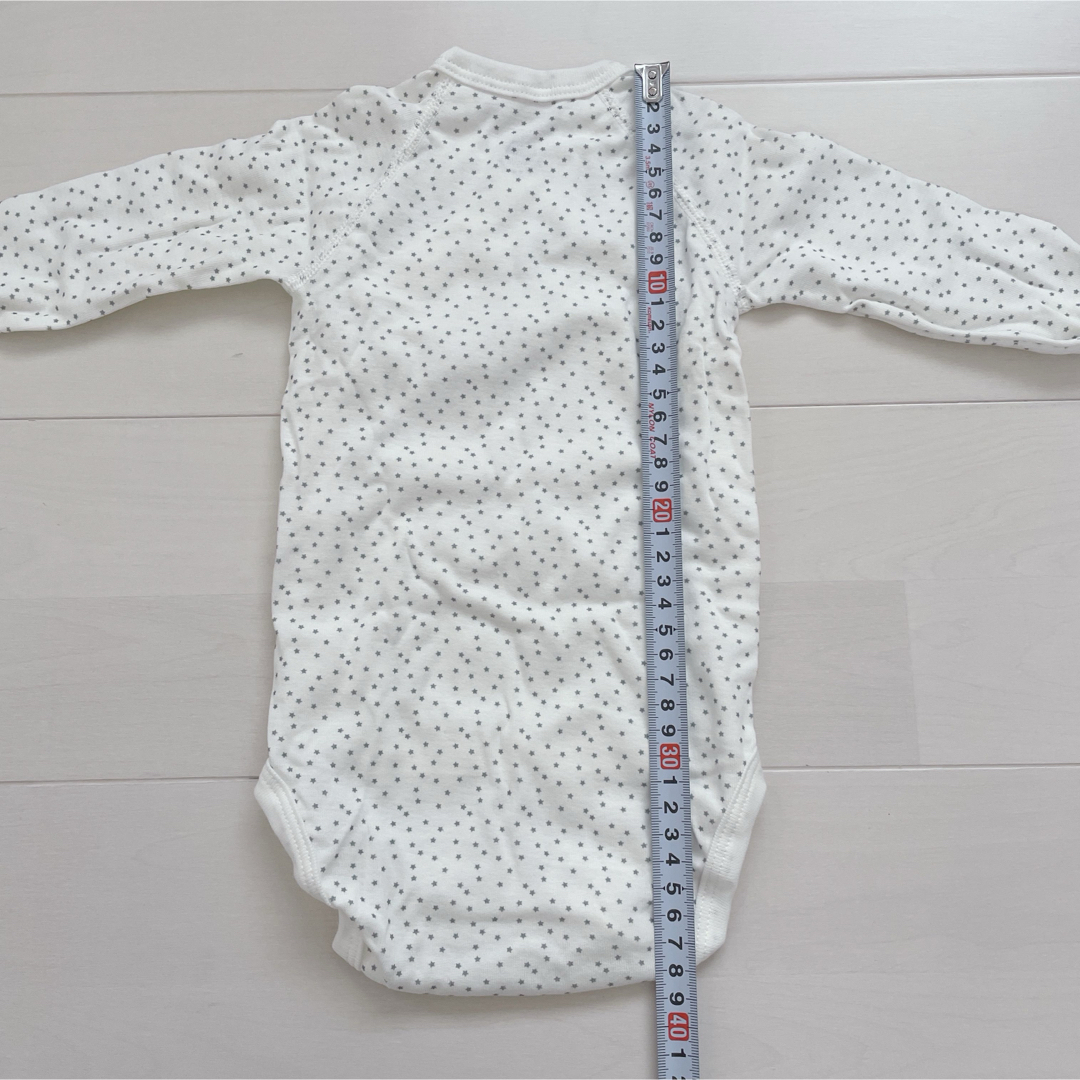 PETIT BATEAU(プチバトー)のプチバトー　長袖あわせボディ3枚組　12m キッズ/ベビー/マタニティのベビー服(~85cm)(ロンパース)の商品写真