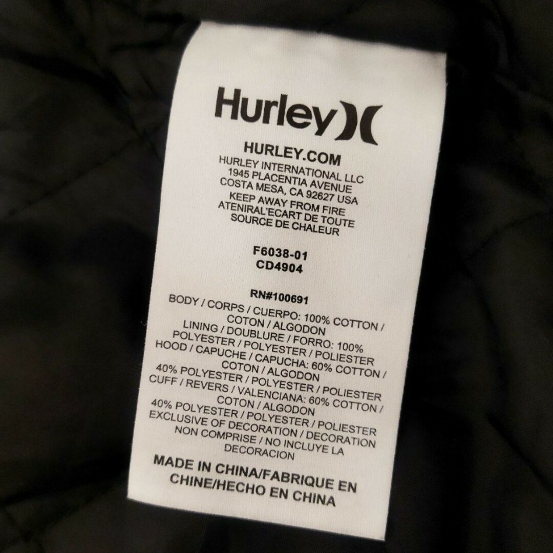 Hurley(ハーレー)のHurley ハーレー ブルゾン ブラック Lサイズ メンズのジャケット/アウター(Gジャン/デニムジャケット)の商品写真