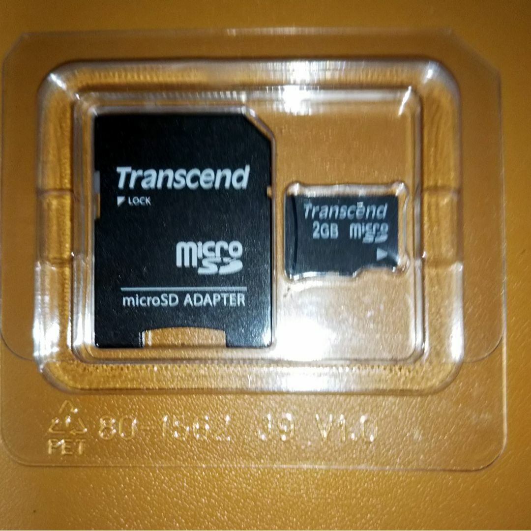 Transcend(トランセンド)のTranscend MicroSDカード 2GB アダプタ、透明ケース付 スマホ/家電/カメラのPC/タブレット(その他)の商品写真