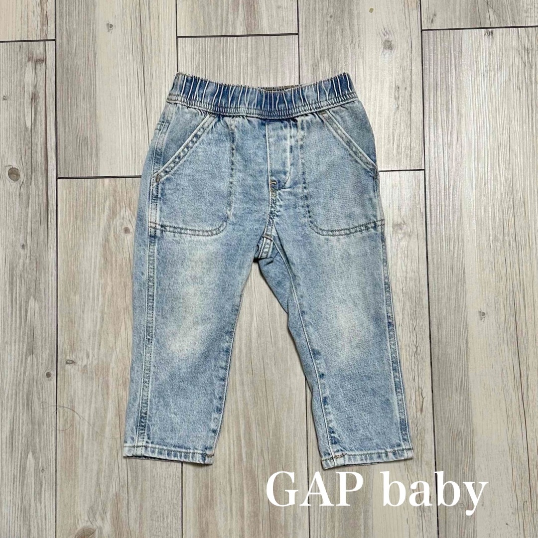 babyGAP(ベビーギャップ)のbaby GAP デニム　ライトブルー　18m 24m 90 キッズ/ベビー/マタニティのキッズ服男の子用(90cm~)(パンツ/スパッツ)の商品写真