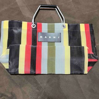 マルニ(Marni)のMARNI マルニ　ストライプ柄ナイロントートバッグ(ハンドバッグ)