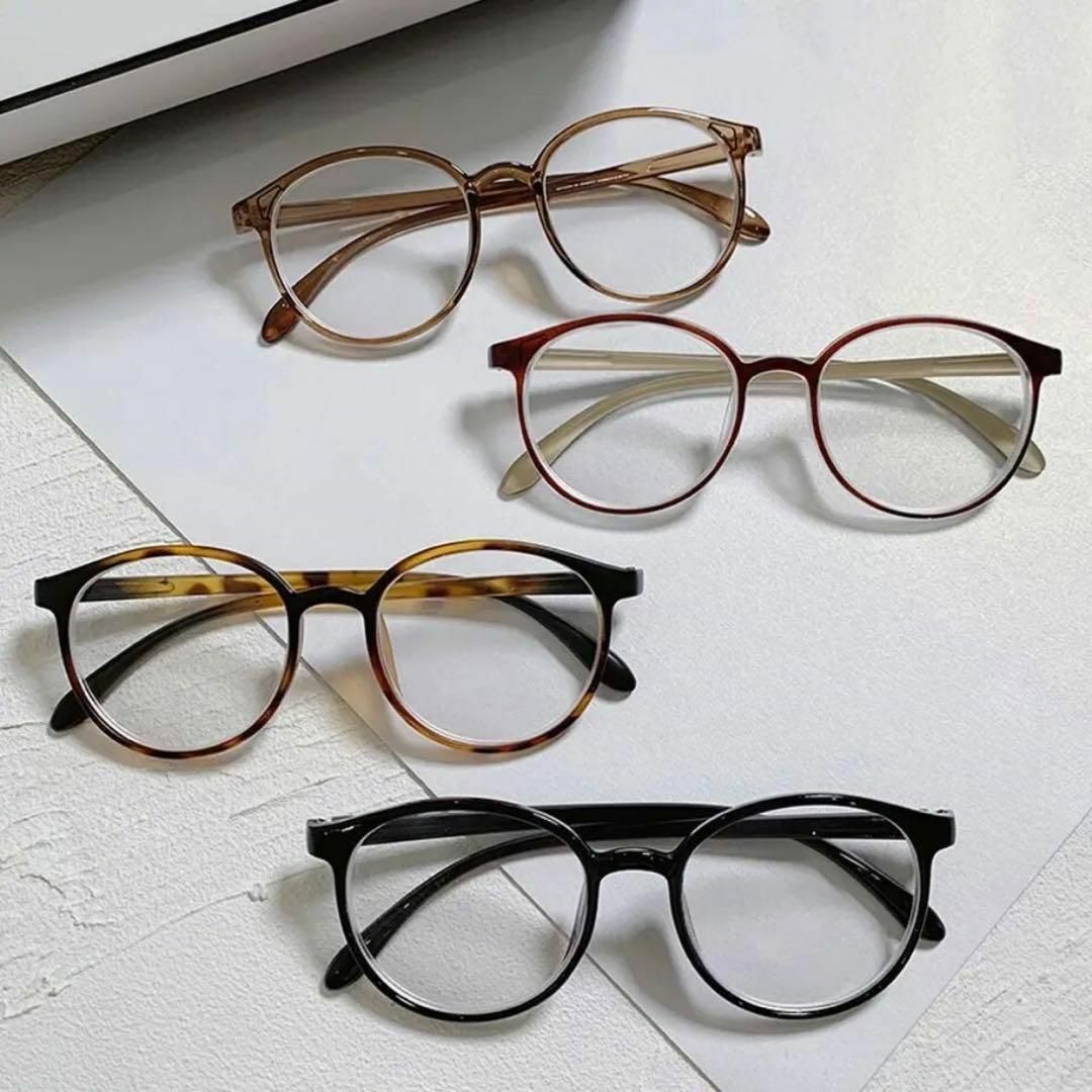 近視メガネ　モカ　-1.0　度入り　度あり　近眼　おしゃれ　眼鏡 レディースのファッション小物(サングラス/メガネ)の商品写真