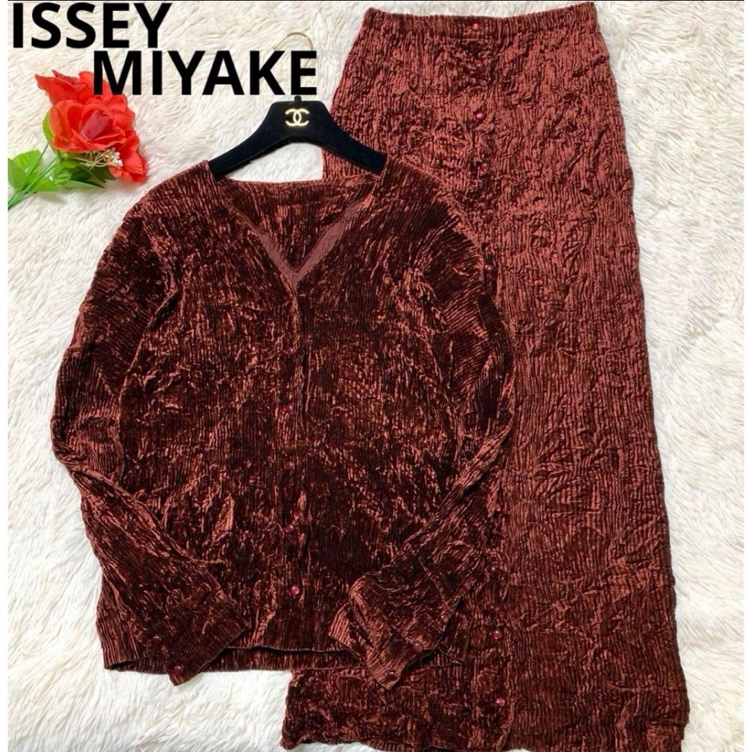 【美品/希少】ISSEY MIYAKE 1994 ベロア プリーツ セットアップpleatsplease