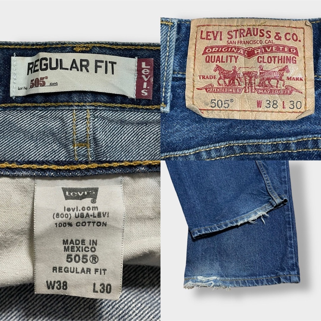 Levi's(リーバイス)のLEVI'S 505 デニム ジーンズ W38 メキシコ製 濃紺 リーバイス メンズのパンツ(デニム/ジーンズ)の商品写真