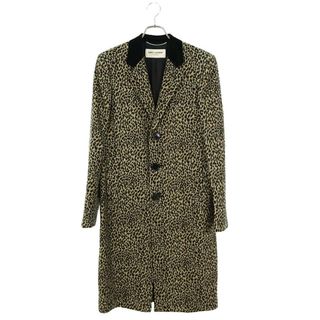 Saint Laurent - サンローランパリ  14AW  360158 Y620F ベイビーキャット レオパード総柄 チェスターコート メンズ 46