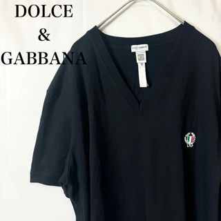 ドルチェアンドガッバーナ(DOLCE&GABBANA)のDOLCE & GABBANA  ドルガバ　Tシャツ　ブラック　Vネック(Tシャツ/カットソー(半袖/袖なし))