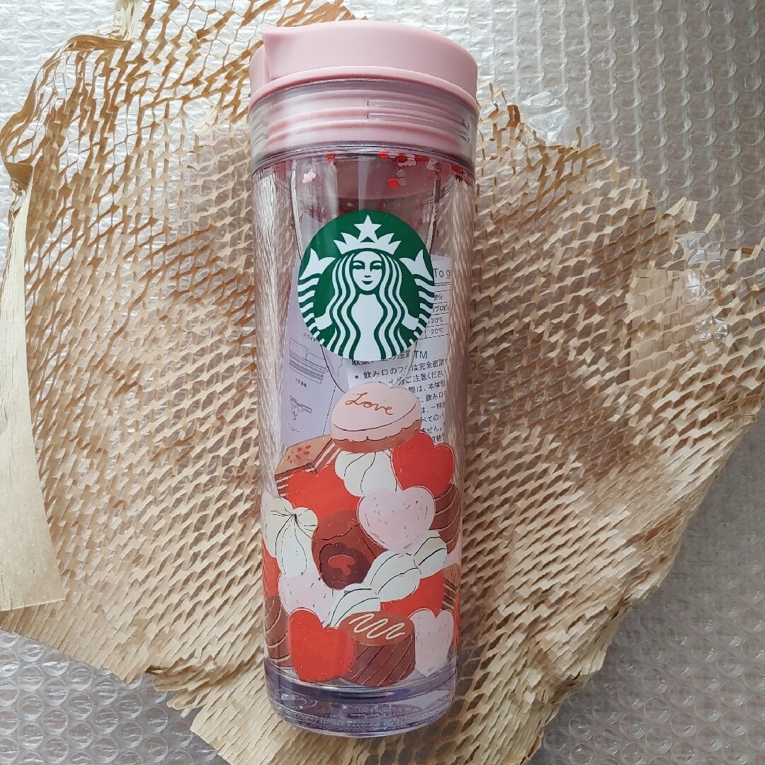 Starbucks(スターバックス)の2個セット スタバ バレンタイン２０２４ ウォーターインタンブラーチョコレート インテリア/住まい/日用品のキッチン/食器(タンブラー)の商品写真