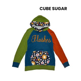 キューブシュガー(CUBE SUGAR)の【即日発送】CUBE SUGAR プルオーバーパーカー ボアパーカー 花柄 派手(パーカー)