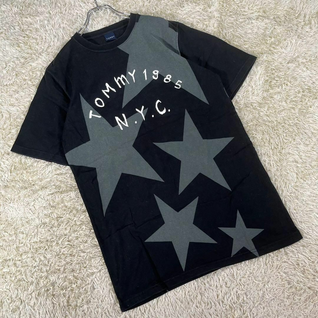 TOMMY(トミー)のTOMMY トミー (L) スター ロゴプリント Tシャツ ブラック 半袖 メンズのトップス(Tシャツ/カットソー(半袖/袖なし))の商品写真