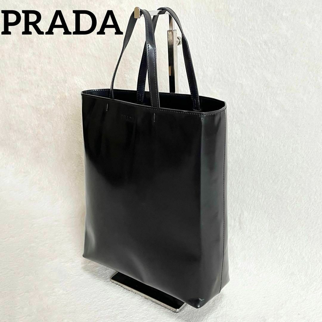 PRADA(プラダ)の【専用✨】☆プラダ☆ハンドバッグ☆エナメル☆テスートナイロン☆黒☆ レディースのバッグ(ハンドバッグ)の商品写真