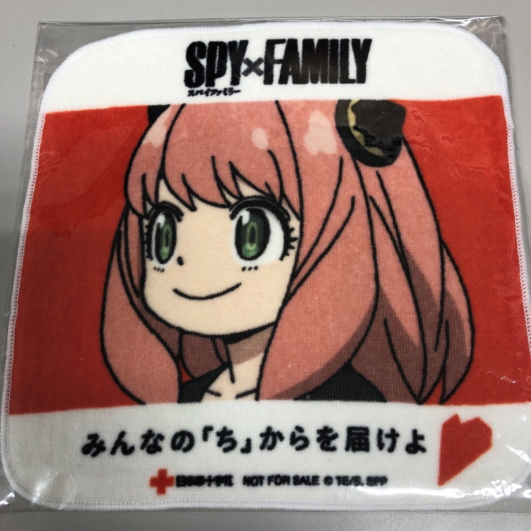 SPY×FAMILY 献血コラボ　タオルハンカチ エンタメ/ホビーのコレクション(ノベルティグッズ)の商品写真