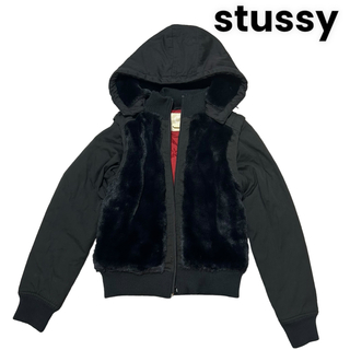 ステューシー(STUSSY)の【美品】stussy 3way アウター ジャケット ベスト MA-1 ブラック(ブルゾン)