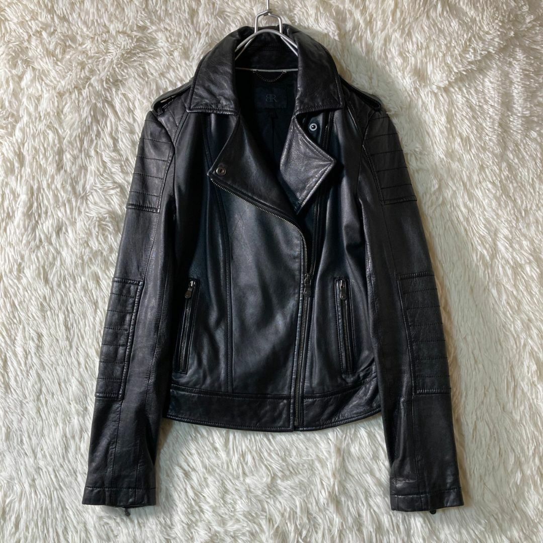 Banana Republic - 美品 バナナリパブリック 羊革 レザー ダブル Banana Republic - 美品 バナナリパブリック 羊革 レザー ダブル