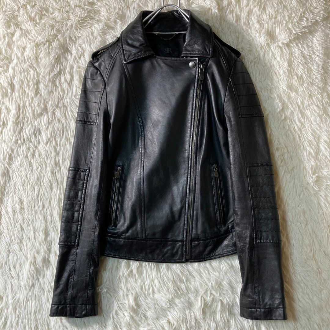 Banana Republic - 美品 バナナリパブリック 羊革 レザー ダブル Banana Republic - 美品 バナナリパブリック 羊革 レザー ダブル