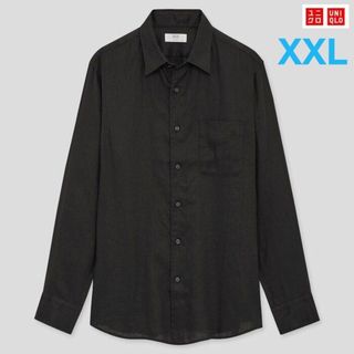 ユニクロ(UNIQLO)の【着用2回、短時間‼️】UNIQLO　プレミアムリネンシャツ A　"XXL"(シャツ)