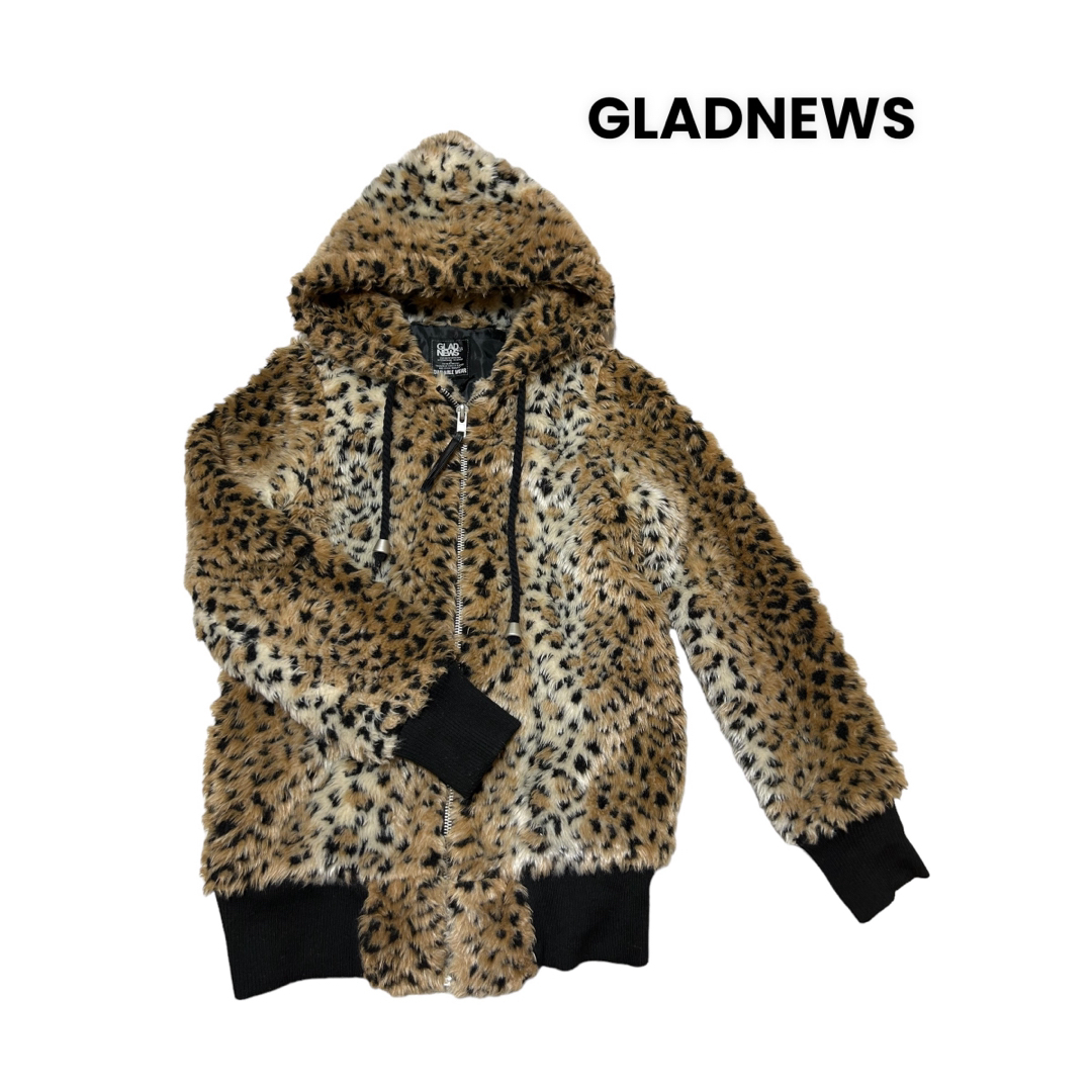 GLAD NEWS(グラッドニュース)の【即日発送】GLADNEWS ヒョウ柄 レオパード柄 アウター ファーコート レディースのジャケット/アウター(ダウンジャケット)の商品写真