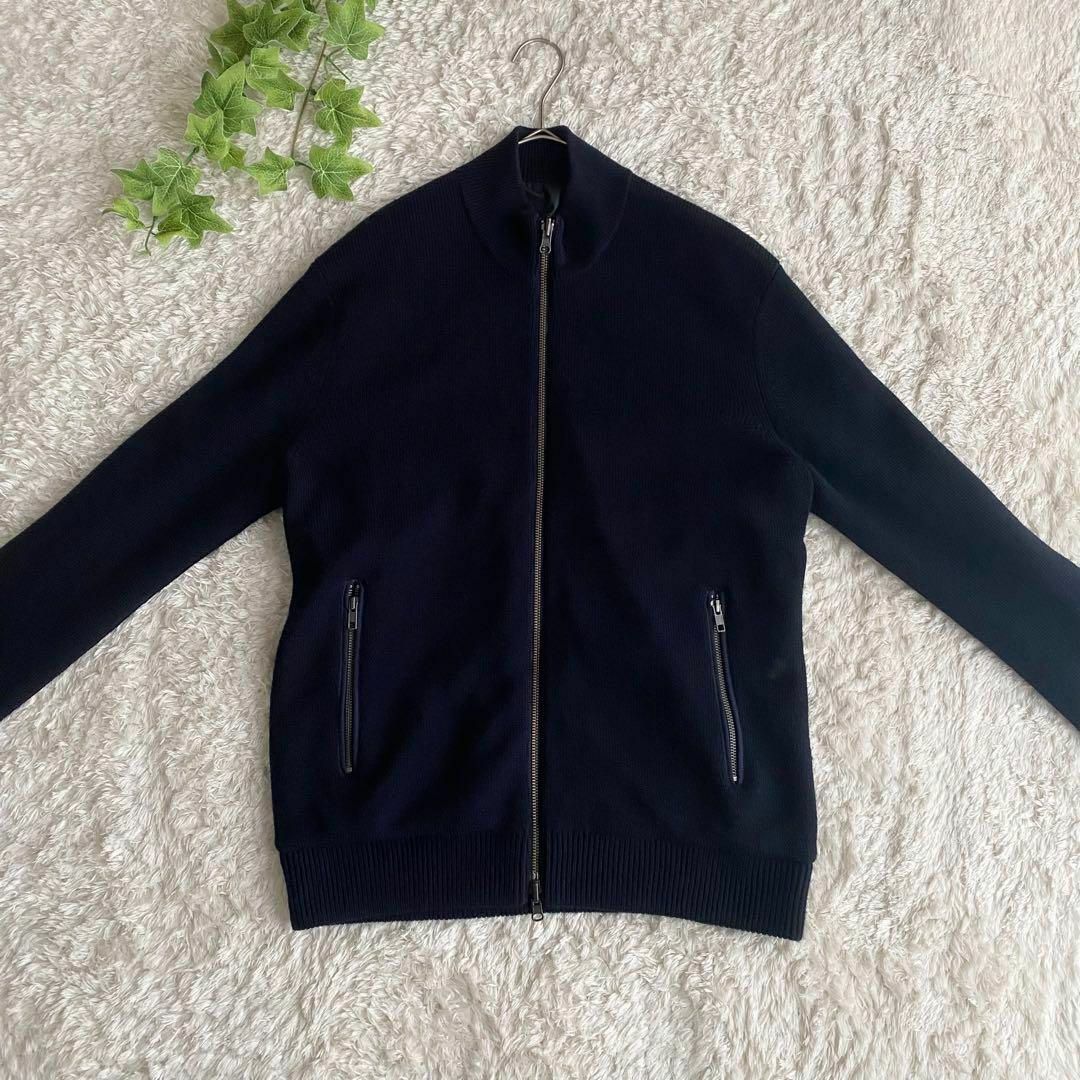 ★美品 theory セオリー ドライバーズニット リバーシブル 紺 大きめM ★美品 theory セオリー ドライバーズニット リバーシブル 紺 大きめM