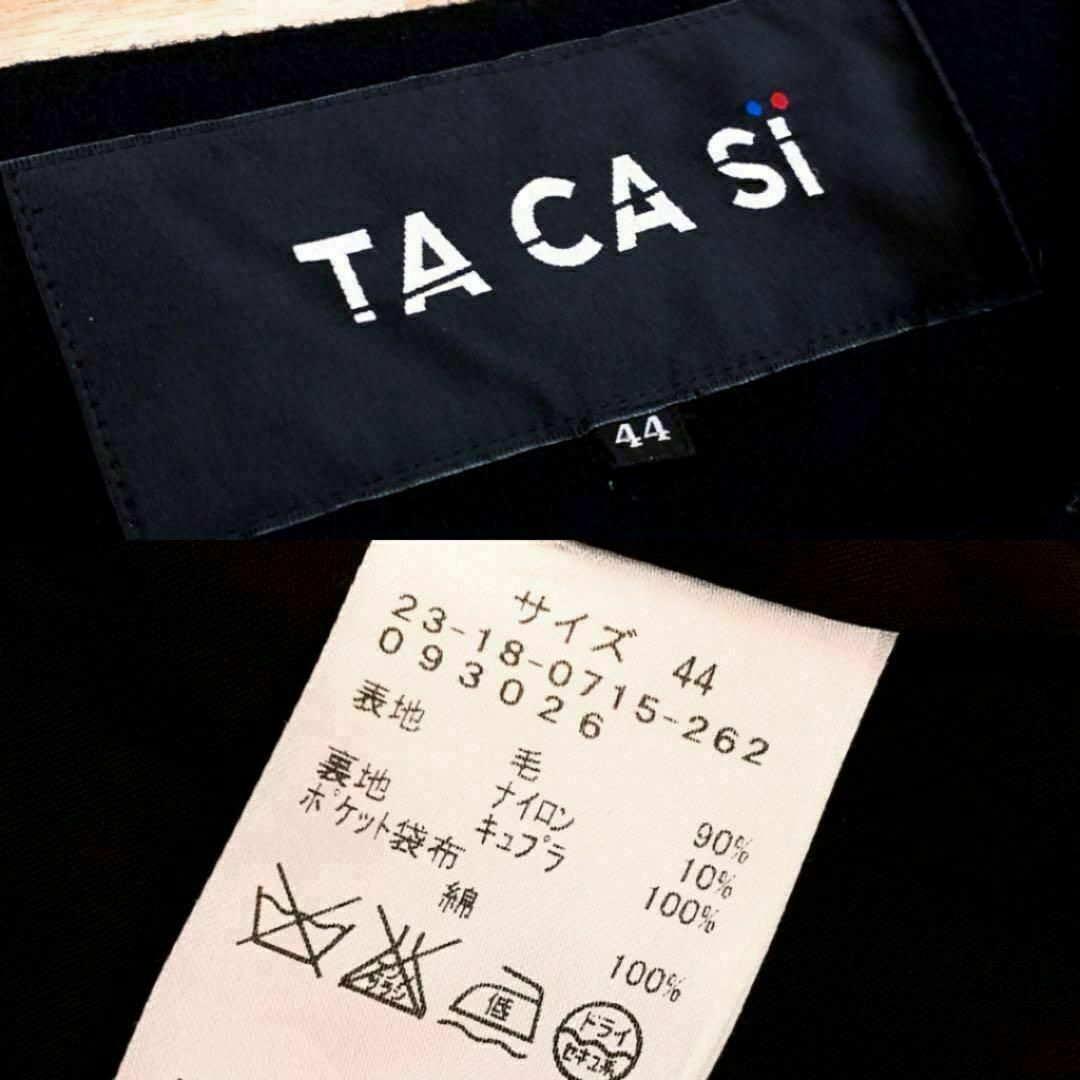 【タキャシ】TACASi ノーカラー ダブルジップ ウール ジャケット 黒×銀6pRのメンズ洋服類はこちら