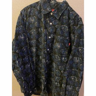 シュプリーム(Supreme)のsupreme roses corduroy shirt blue S(シャツ)