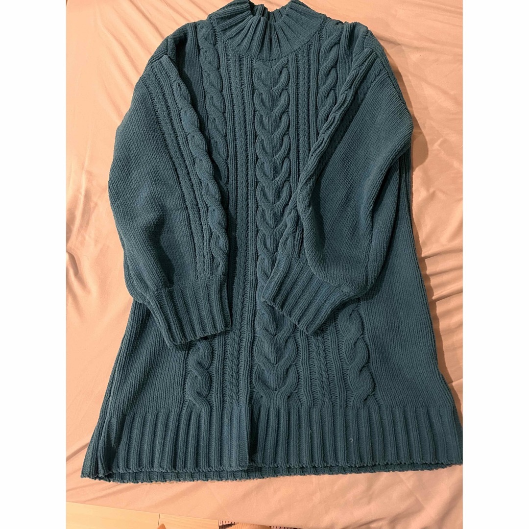 AZUL by moussy(アズールバイマウジー)のAZUL ニット　グリーン　Mサイズ　 レディースのトップス(ニット/セーター)の商品写真