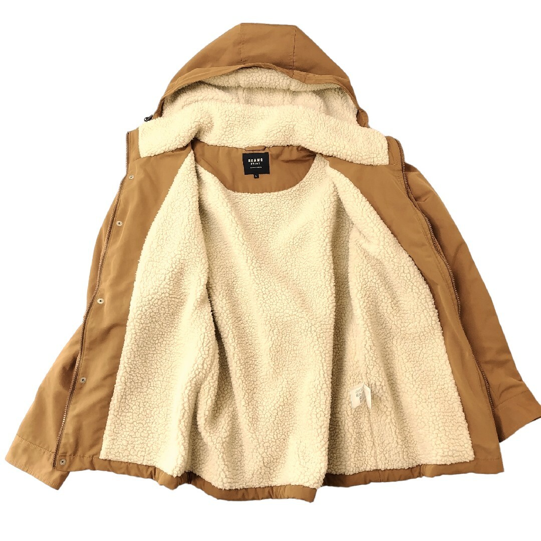 BEAMS(ビームス)の美品 BEAMS HEART 裏ボアブルゾン L ブラウン 秋 冬 レディースのジャケット/アウター(ブルゾン)の商品写真