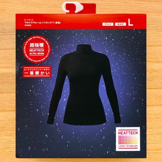 ユニクロ(UNIQLO)の超極暖 ヒートテックウルトラウォーム ハイネックT 長袖　黒 L　ユニクロ(Tシャツ(長袖/七分))