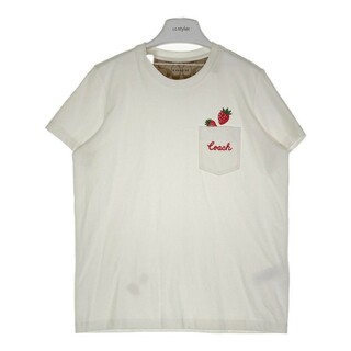 コーチ(COACH)の★COACH コーチ CG458 ストロベリー Tシャツ ホワイト sizeM(Tシャツ(半袖/袖なし))