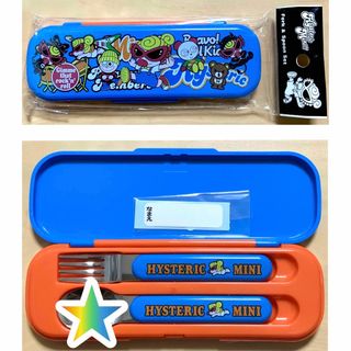 ヒステリックミニ(HYSTERIC MINI)のヒスミニ☆正規品☆新品☆スプーン&フォーク☆コンビセット☆ランチ☆カトラリー☆6(弁当用品)