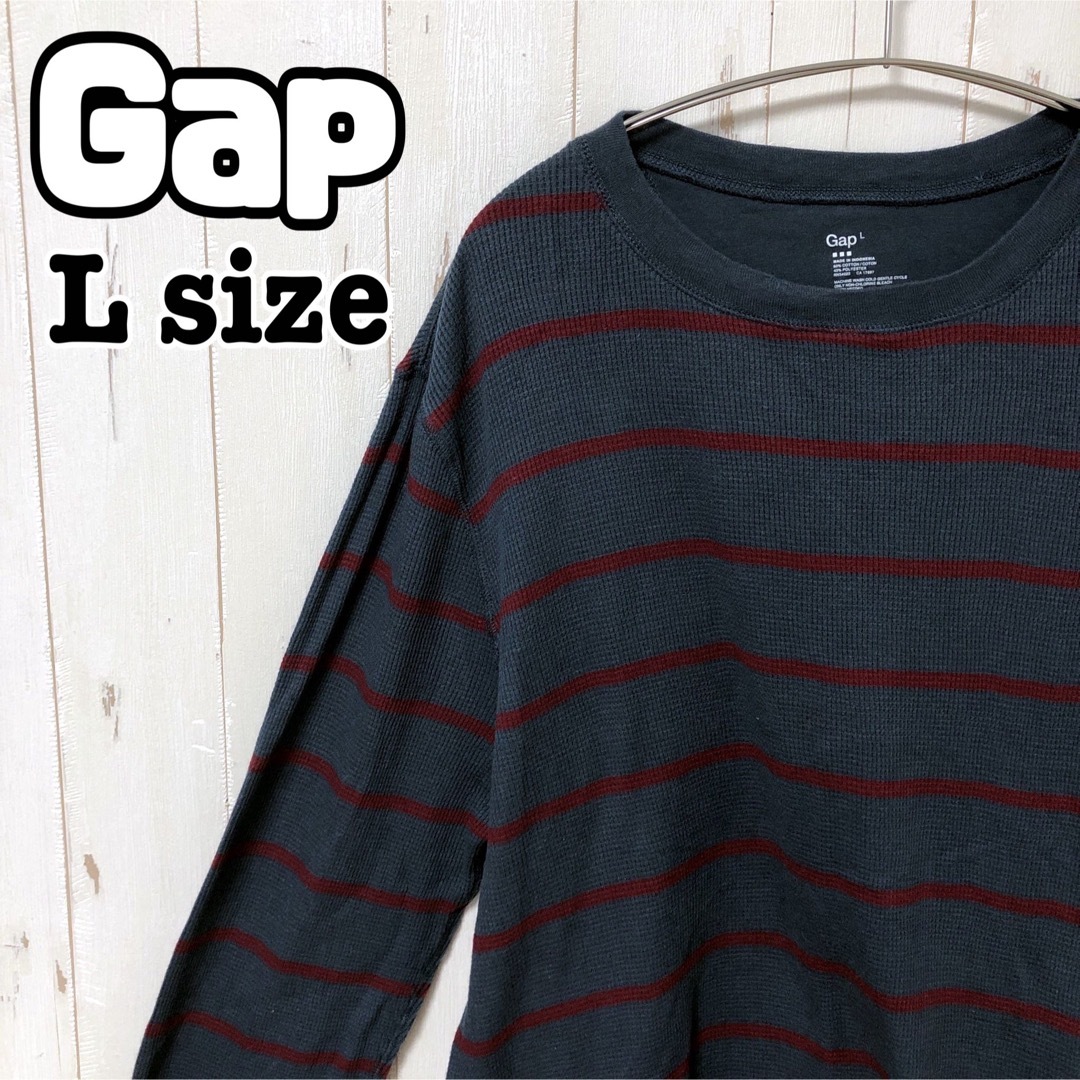 GAP(ギャップ)のGap ギャップ ニット セーター ボーダー Lサイズ 長袖 輸入 海外古着 メンズのトップス(ニット/セーター)の商品写真