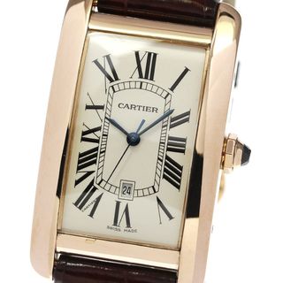 カルティエ(Cartier)のカルティエ CARTIER W2609156 タンクアメリカン LM K18PG 自動巻き メンズ _792356(腕時計(アナログ))