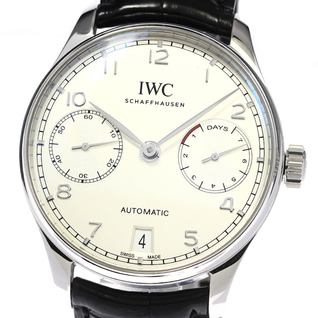 IWC IWC SCHAFFHAUSEN IW500712 ポルトギーゼ 7デイズ 自動巻き メンズ 美品 _796083綺麗な状態ケース