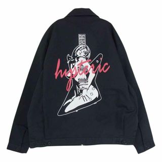 ヒステリックグラマー(HYSTERIC GLAMOUR)のHYSTERIC GLAMOUR ヒステリックグラマー 02231AB01 × Dickies ディッキーズ GUITAR GIRL アイゼン ハワー ジャケット ブラック系 XL【美品】【中古】(その他)