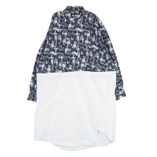 コムデギャルソンオムプリュス(COMME des GARCONS HOMME PLUS)のCOMME des GARCONS HOMME PLUS コムデギャルソンオムプリュス PI-B009 アシンメトリー 再構築 レイヤード ロング 長袖 シャツ ブラウス ブラック系 M【中古】(シャツ)