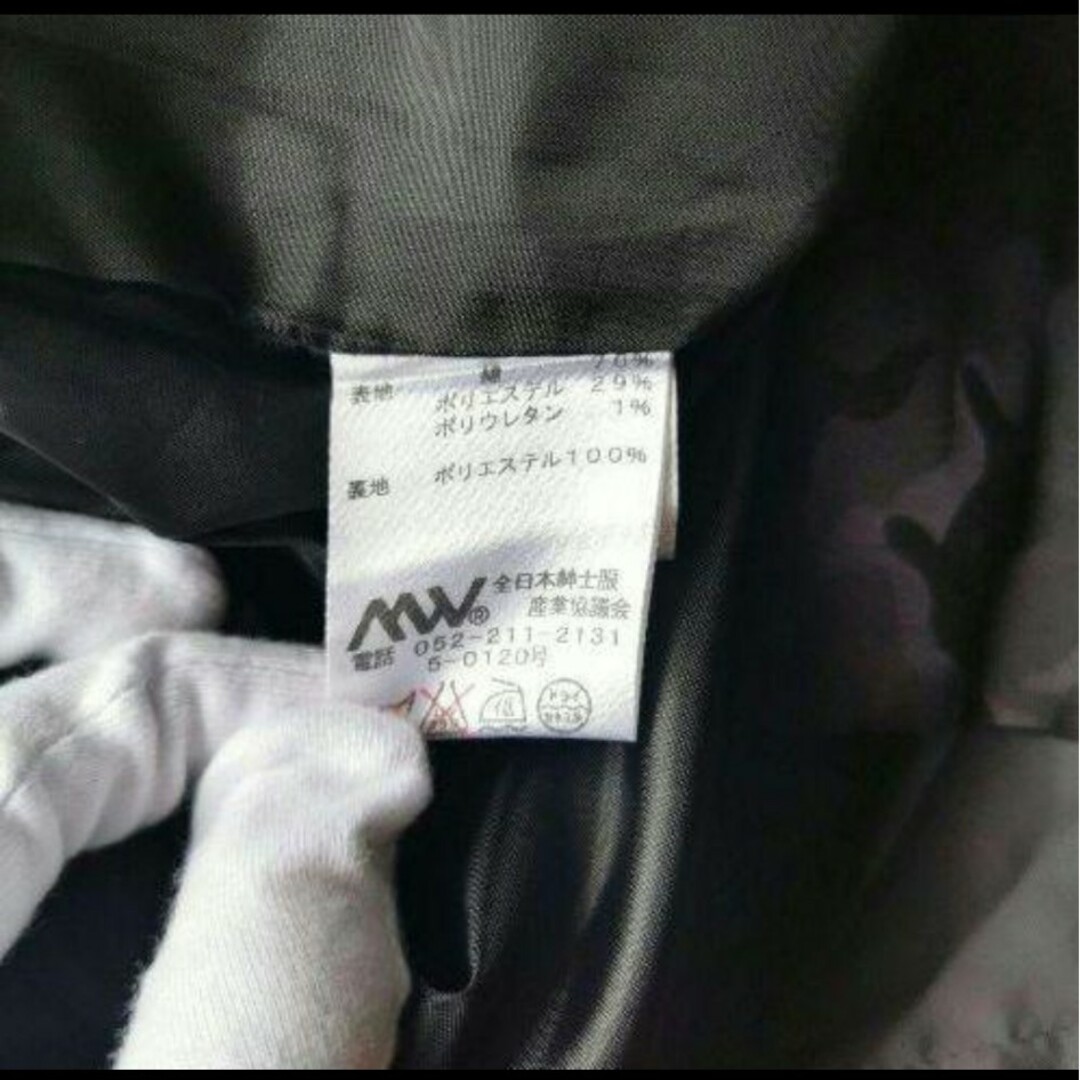 美品　caxa　全日本紳士服産業協議会　スカート　膝丈　ブラック　光沢感【M】 レディースのスカート(ひざ丈スカート)の商品写真