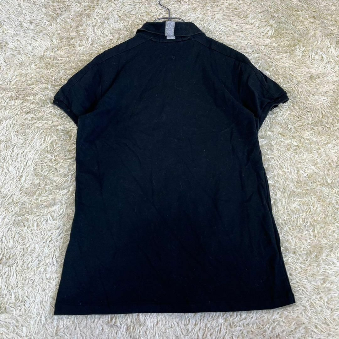 Ralph Lauren(ラルフローレン)のRALPH LAUREN (S) ロゴ入り ブラック ポロシャツ ボタン 半袖 レディースのトップス(ポロシャツ)の商品写真