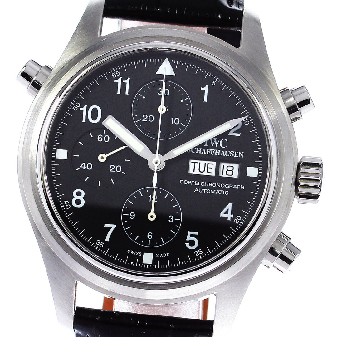 IWC IWC SCHAFFHAUSEN IW371303 ドッペルクロノ デイデイト 自動巻き メンズ 良品 _79714421mm振動数