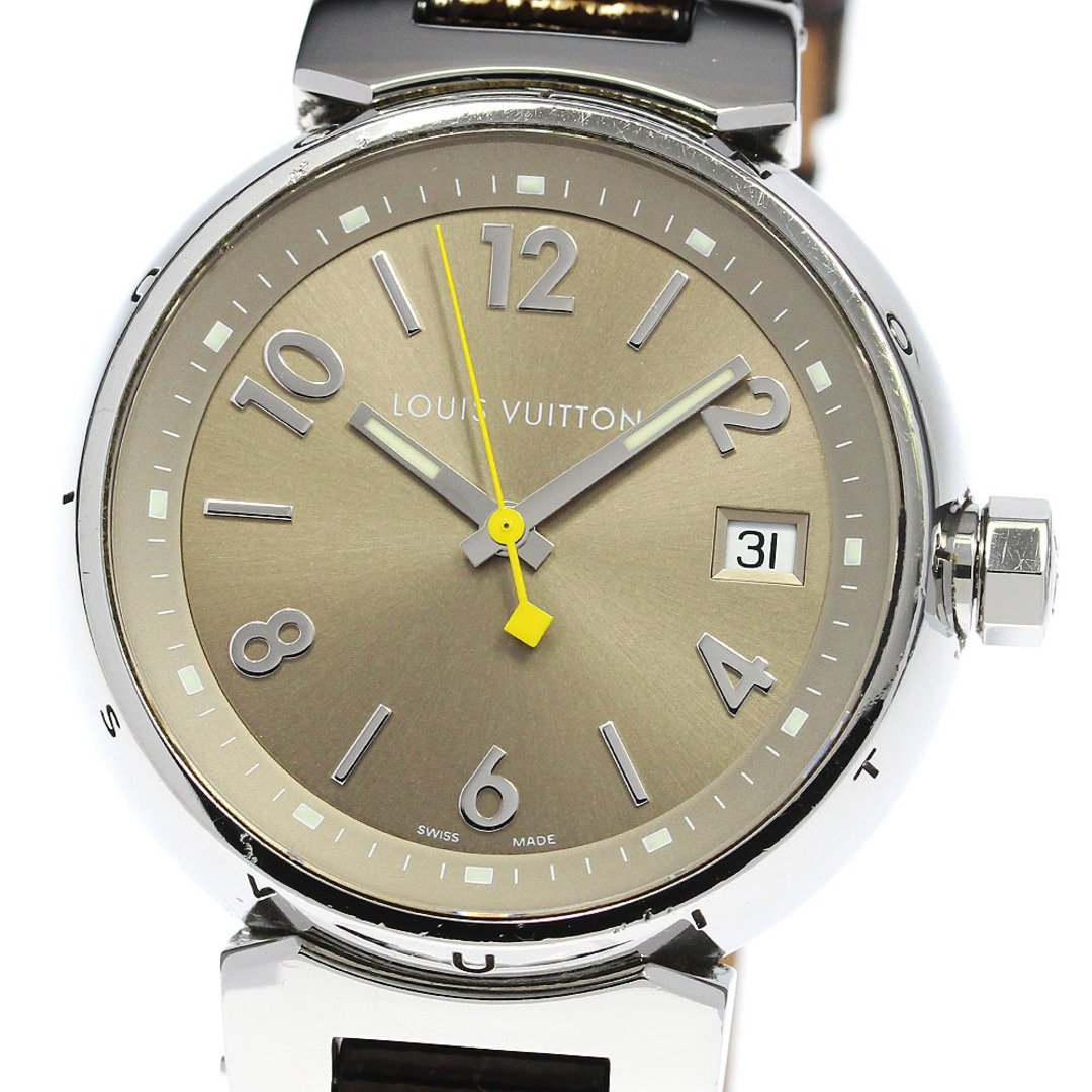 LOUIS VUITTON(ルイヴィトン)のルイ・ヴィトン LOUIS VUITTON Q1312 タンブール デイト クォーツ レディース 箱・保証書付き_785301 レディースのファッション小物(腕時計)の商品写真
