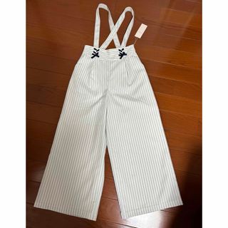 フェルゥ(Feroux)の新品【フェルウ】リボンワイドパンツ/S(サロペット/オーバーオール)