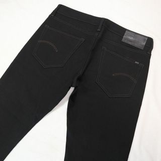 ジースター(G-STAR RAW)の美品 ジースターロウ 3301 slim ブラックスリムストレートジーンズW33(デニム/ジーンズ)