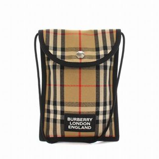 バーバリー(BURBERRY)のBURBERRY ノバチェック フォンケース ショルダーバッグ ベージュ 黒 赤(ショルダーバッグ)