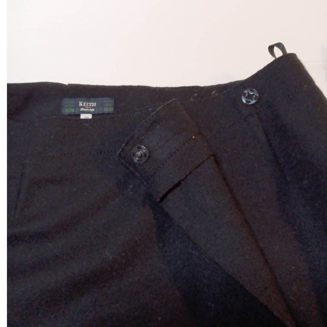 KEITH(キース)の未使用タグ付きKEITH ウール100%スカート L ブラック 台形 レディースのスカート(その他)の商品写真