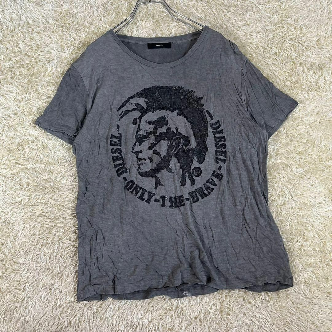 DIESEL(ディーゼル)のDIESEL ディーゼル (F) グレー プリント Tシャツ 半袖 レディース レディースのトップス(Tシャツ(半袖/袖なし))の商品写真