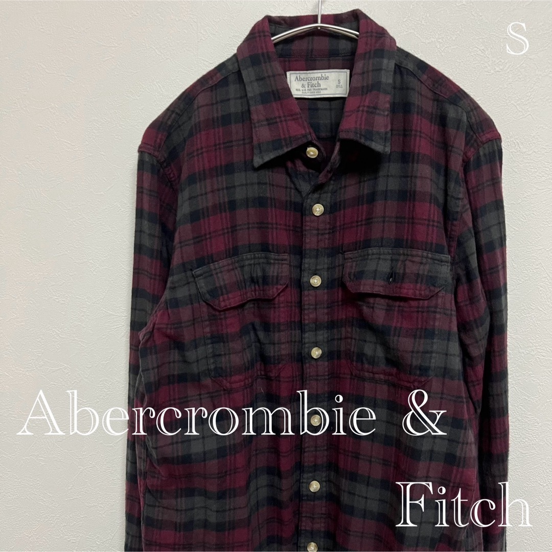 Abercrombie&Fitch(アバクロンビーアンドフィッチ)の【格安美品】アバクロ Abercrombie&Fitch ネルシャツ S メンズのトップス(シャツ)の商品写真