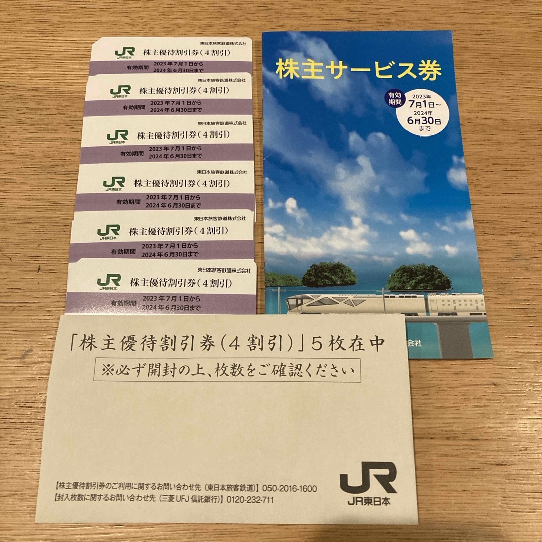 JR東日本  優待割引券6枚(4割引) 優待割引券チケット