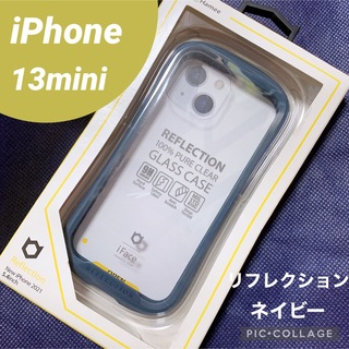 ハミィ(Hamee)の13mini iFace リフレクション　ネイビー　紺　iPhone ケース(iPhoneケース)