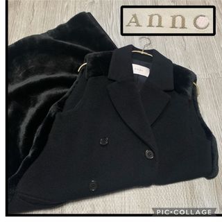 【美品】Annc カシミヤ ウール 日本製 ファードッキング ベスト コート希少(ベスト/ジレ)