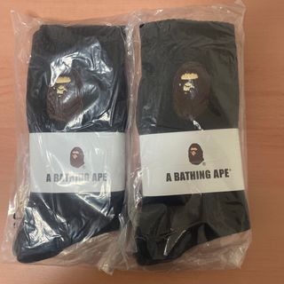 新品　BAPE アベイシングエイプ　メンズ　ソックス　2点　セット (ソックス)