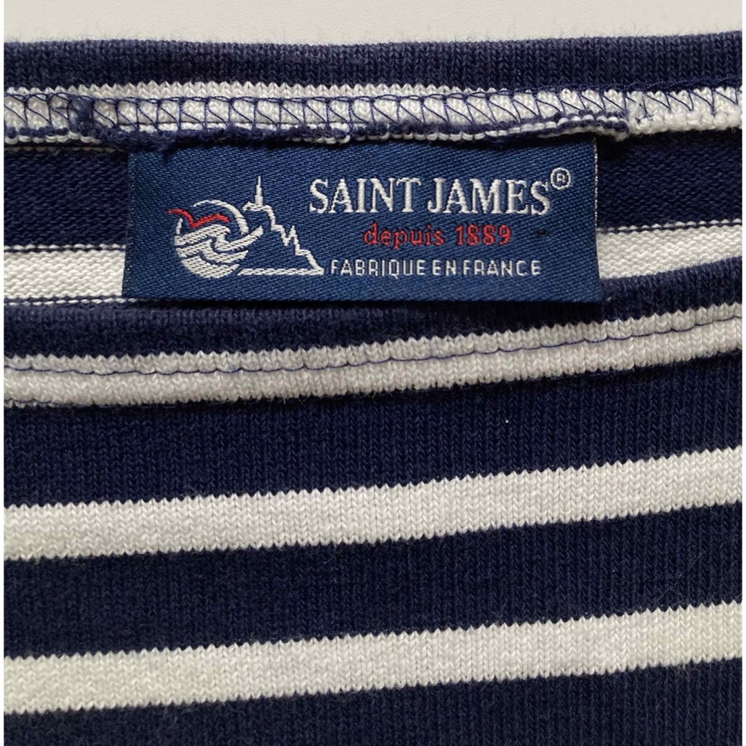 SAINT JAMES “ウエッソン” ボーダー 6 ネイビー×生成り-