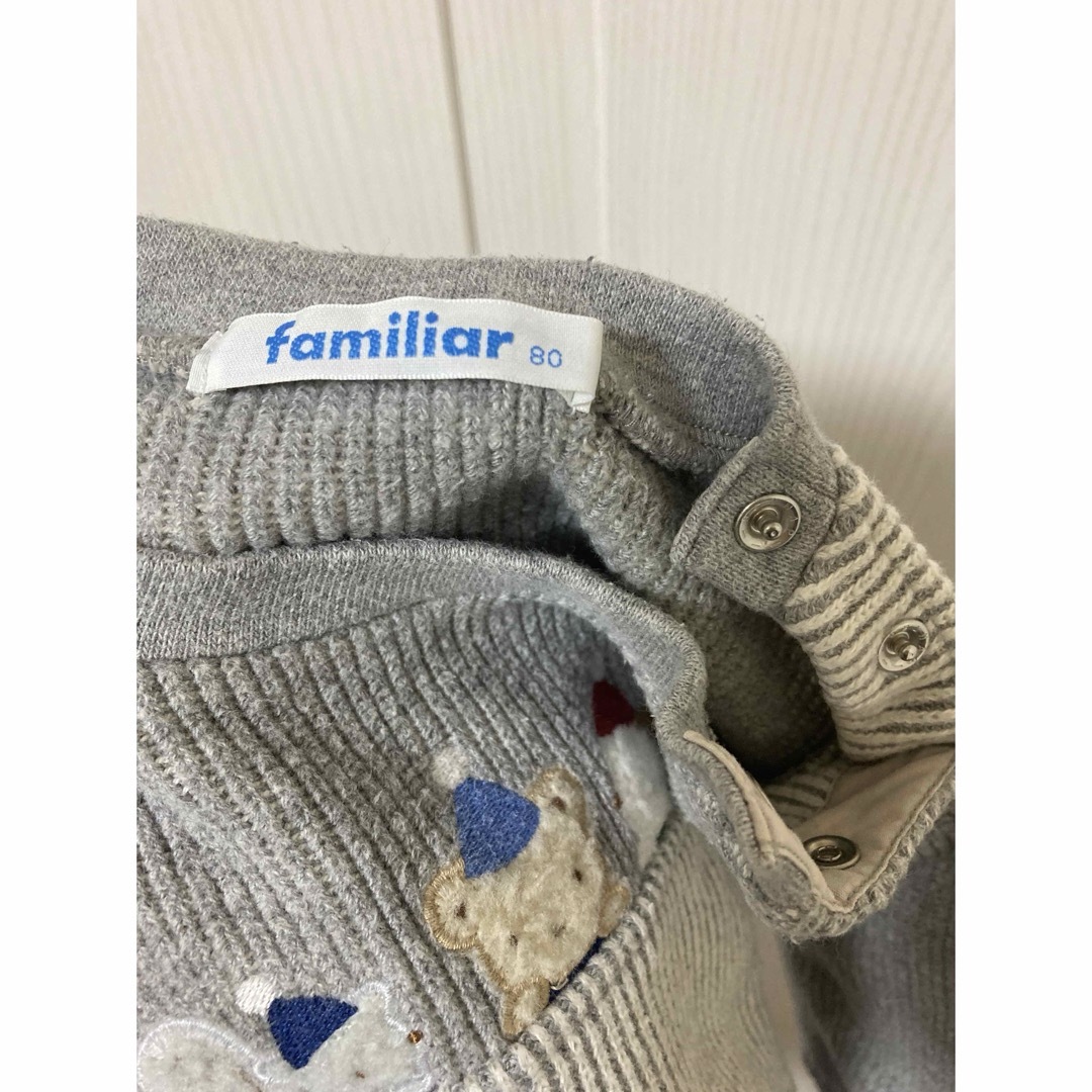 familiar(ファミリア)のfamiliar トップス　80 キッズ/ベビー/マタニティのベビー服(~85cm)(ニット/セーター)の商品写真