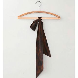 サンシー(SUNSEA)のMASU 21AW FUR PRINT SILK SCARF- BROWN(バンダナ/スカーフ)